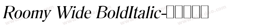 Roomy Wide BoldItalic字体转换